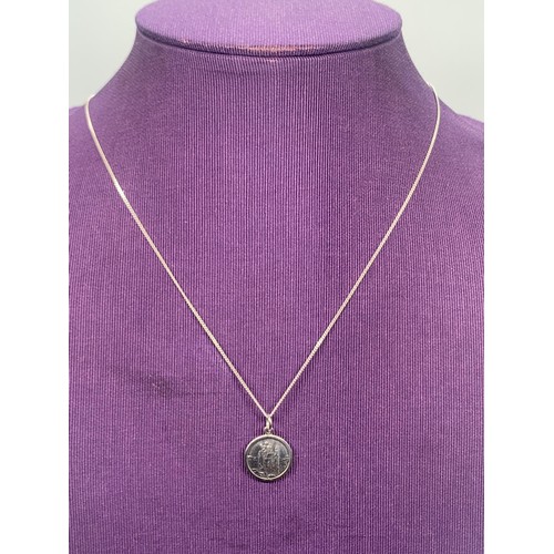 268 - A SILVER St CHRISTOPHER PENDANT ON SILVER CHAIN