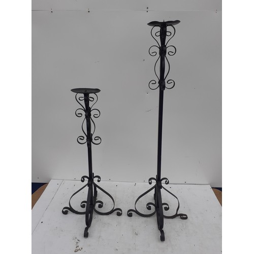 1 - 2 CAST CANDLE HOLDERS