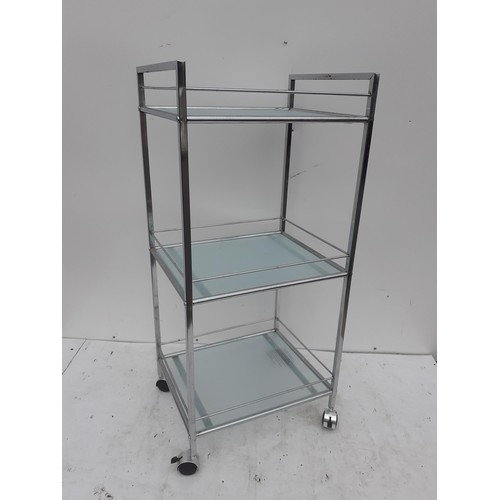 7 - 3 TEIR CHROME/GLASS STAND