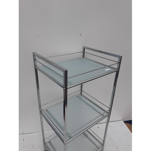 7 - 3 TEIR CHROME/GLASS STAND