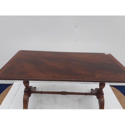 8 - A REGENCY STYLE TWIN PEDESTAL COFFEE TABLE