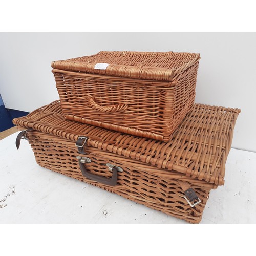 9 - 2 WICKER HAMPER BASKETS