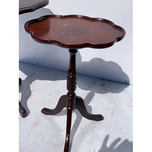 12 - 2 MAHOGANY OCCASSIONAL TABLES