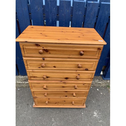 29 - PINE 5 DRAWER CHEST