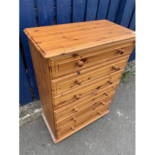 29 - PINE 5 DRAWER CHEST