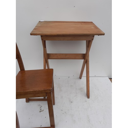 33 - A FOLDING DESK & CHAIR