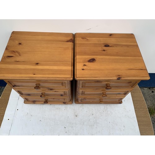 131 - PAIR OF PINE 3 DRAWER BEDSIDES