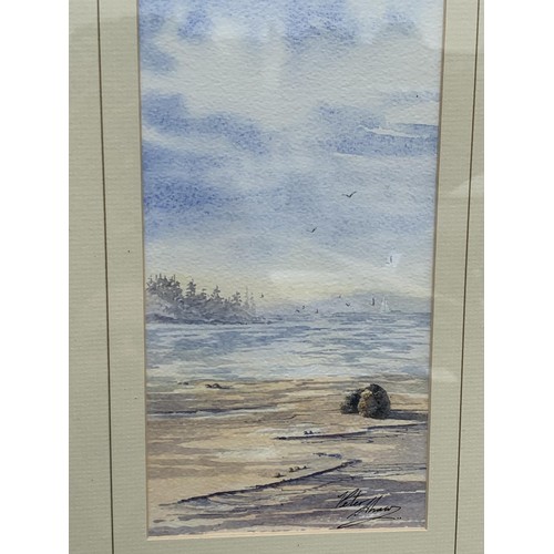 50 - WATERCOLOUR BY PETER SHAW IN GILT FRAME 18X13