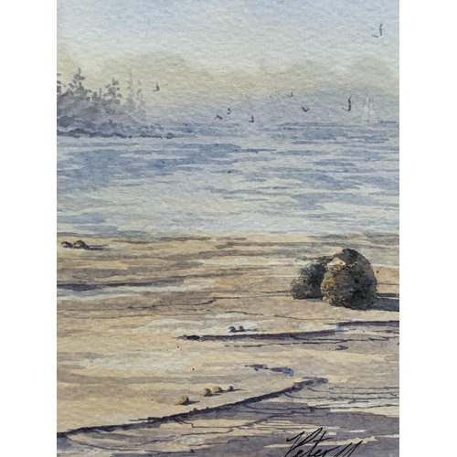 50 - WATERCOLOUR BY PETER SHAW IN GILT FRAME 18X13