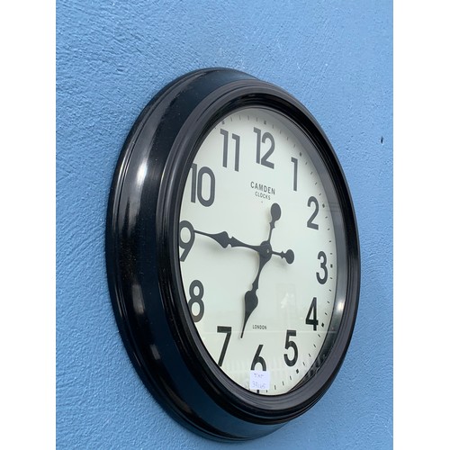 51 - A CAMDEN EBONY CLOCK 17in