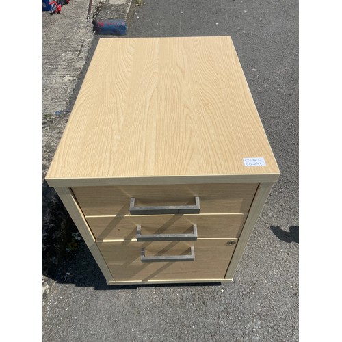 61 - A 3 DRAWER OFFICE CHEST