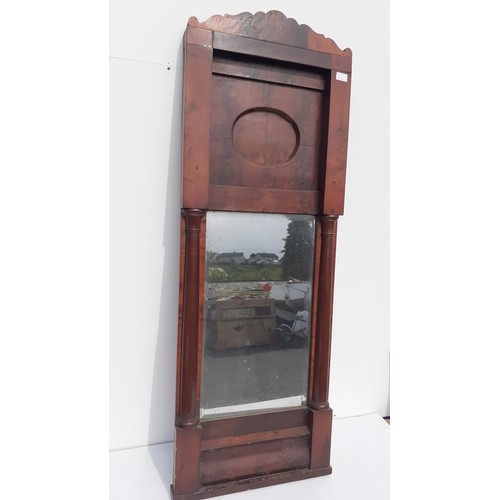 67 - AN IRISH REGENCY WALL MIRROR 55X20