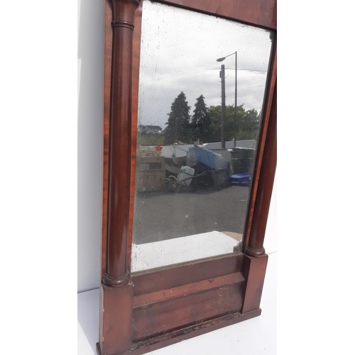 67 - AN IRISH REGENCY WALL MIRROR 55X20