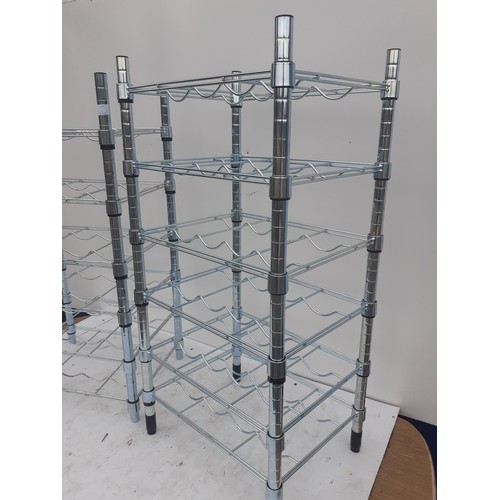 90 - 2 ADJUSTABLE CHROME WINE RACK