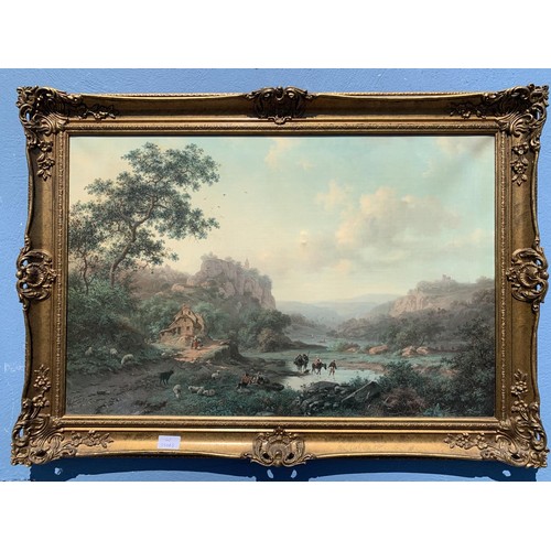 161 - AN OILOGRAMME IN SWEPT GILT FRAME 35X25