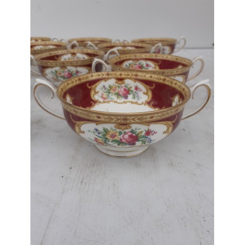 320 - 10 ROYAL ALBERT LADY HAMILTON SOUP BOWLS