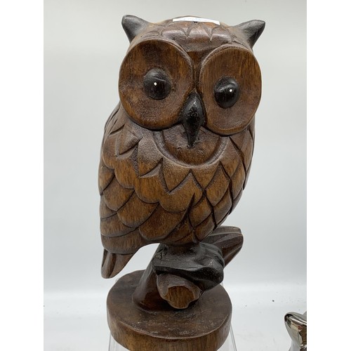 194 - A COLLECTION OF OWL FIGURES