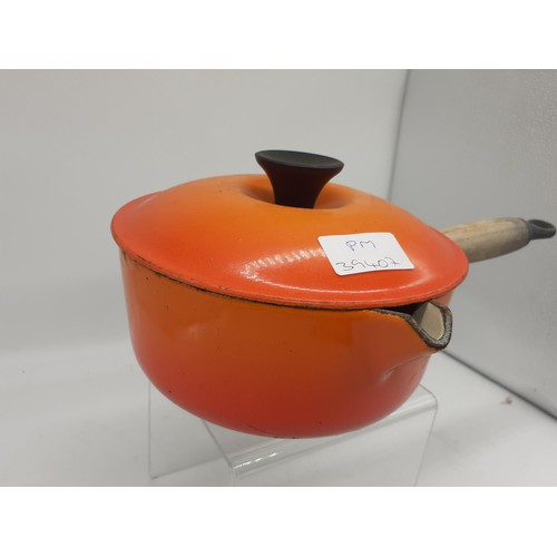 361 - A LE CRUSET SAUCEPAN ORANGE