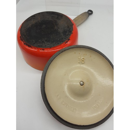 361 - A LE CRUSET SAUCEPAN ORANGE