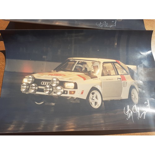 377 - 2 SIGNED STIG BLOMQUIST PHOTO 18X12