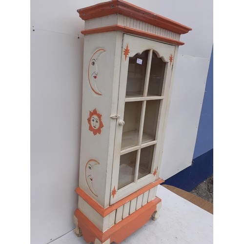 293 - A SUN, MOON & STARS DISPLAY CABINET 22x51x10in