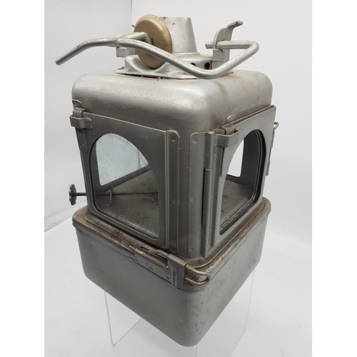 400 - A CHROME FINISH KEROSENE LANTERN 12in