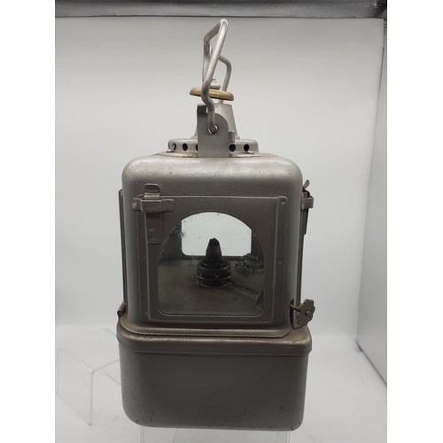 400 - A CHROME FINISH KEROSENE LANTERN 12in