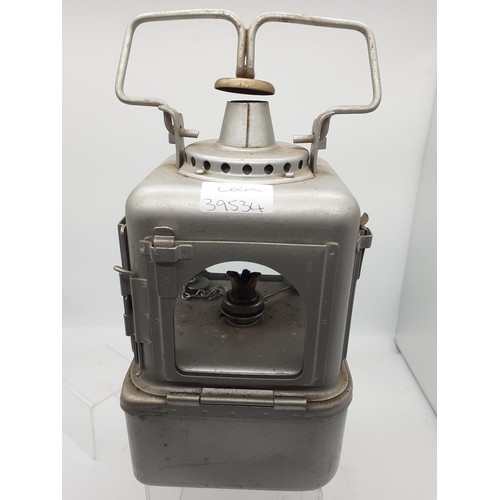 400 - A CHROME FINISH KEROSENE LANTERN 12in