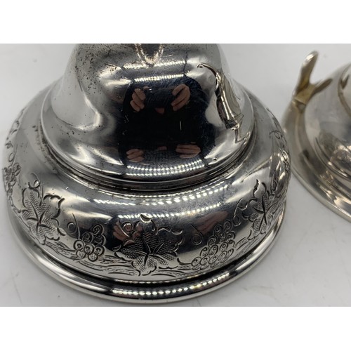 401 - 2 SILVER PLATED FUNNEL WITH SIEVES