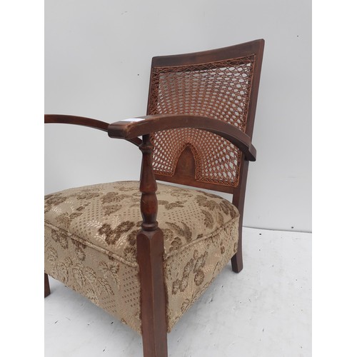 425 - AN ANTIQUE BERGER BACK NURSING CHAIR