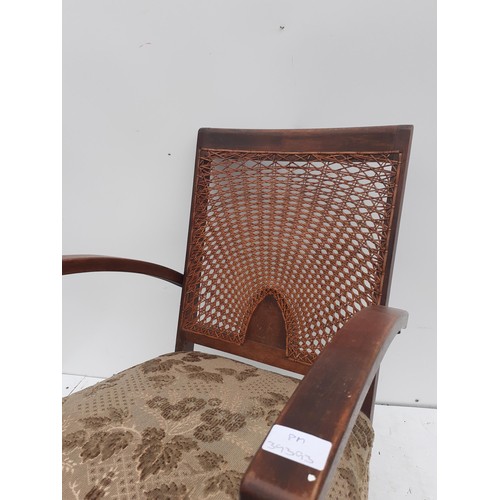 425 - AN ANTIQUE BERGER BACK NURSING CHAIR