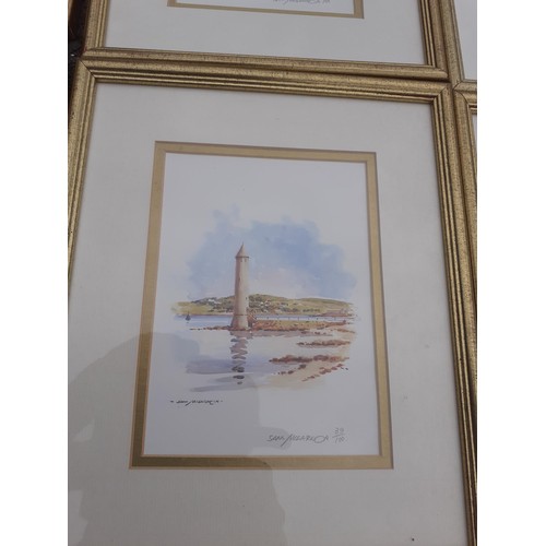 442 - 12 FRAMED LTD EDITION SAM McLARNON PRINTS 10x12