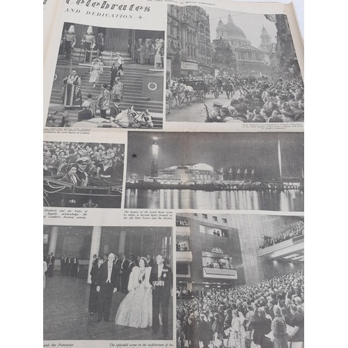 449 - AN ORIGINAL 1951 FESTIVAL OF BRITAIN THE TIMES NEWSPAPER IN ORIGNAL FOLDER