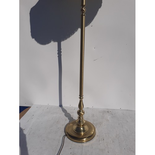 459 - BRASS STANDARD LAMP WITH SHADE