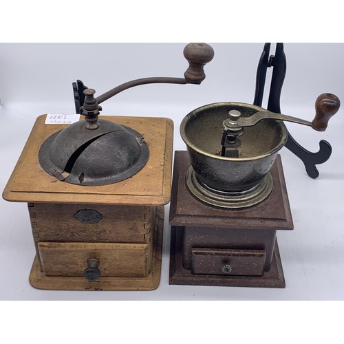 479 - 2 VINTAGE COFFEE GRINDERS