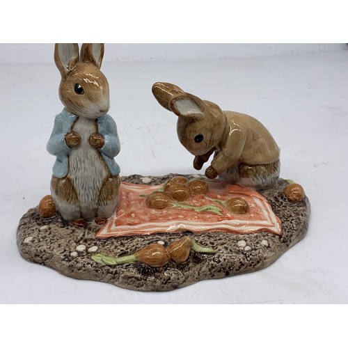 527 - PETER AND BENJAMIN PICKING ONIONS (BEATRIX POTTER) LTD EDITION  FIGURE No1958/3000 BY BEWICK 4