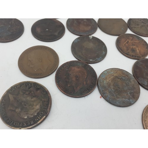 543 - A BAG OF 20 OLD COLLECTABLE PENNIES