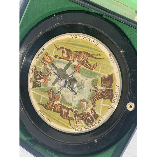 580 - AN ANTIQUE ROULETTE HORSE GAME SANDOWN REGISTERED