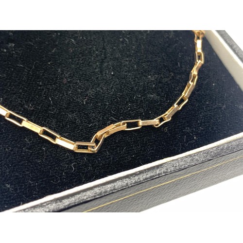 641 - 9ct ROSE GOLD BOX LINK BRACELET 1.9grms