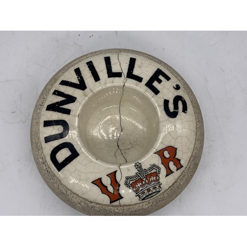 767 - A VICTORIAN ADVERTISING DUNVILLES WHISKEY MATCH HOLDER/STRIKER  BY J A CAMPBELL 64 ROYAL AVENUE BELF... 