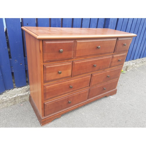 787 - A MAHOGANY 3 OVER 4 CHEST OF DRAWERS