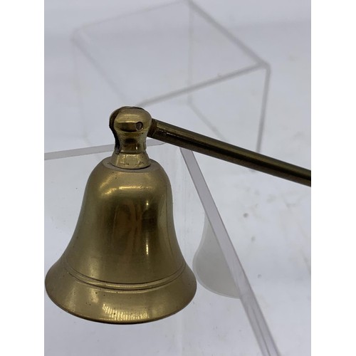 796 - A BRASS CANDLE SNUFFER