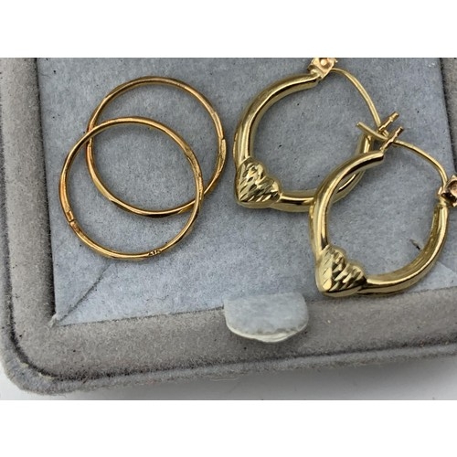 657 - 2 PAIR OF 9ct GOLD EARRINGS