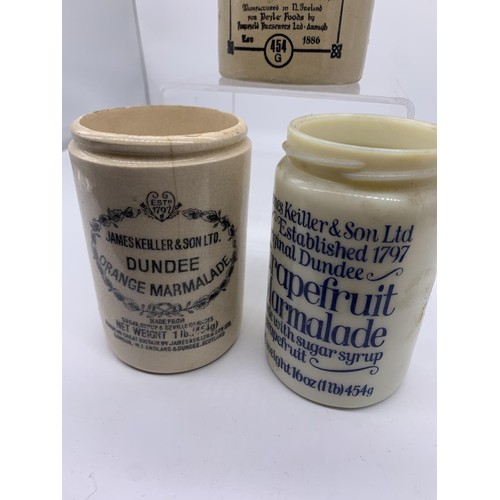 729 - 3 JAMES KEILLER AND SONS JARS