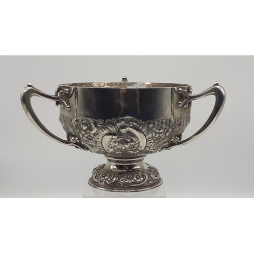 679 - A BIRMINGHAM SILVER 3 HANDLED LOVING CUP 582.8grms  5