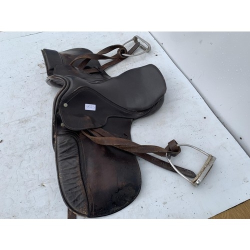 535A - A LEATHER HORSE SADDLE