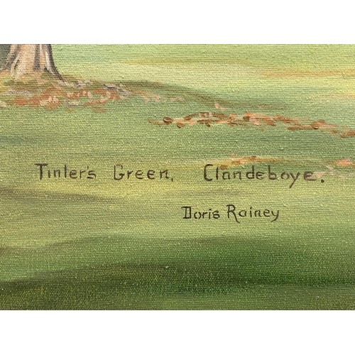 40 - DORIS RAINEY OIL ON CANVAS TINKERS GREEN AVA COURSE CLANDEBOYE CO.DOWN 39X21