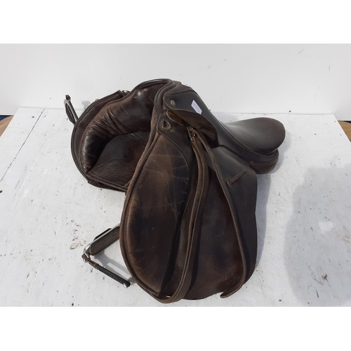 59 - A LEATHER HORSE SADDLE