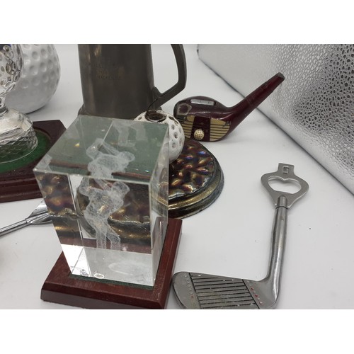 91 - LOT GOLFING COLLECTABLES