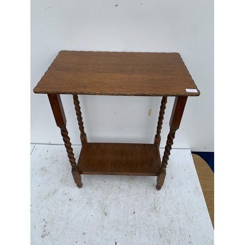 132 - VINTAGE BARLEY TWIST SIDE TABLE